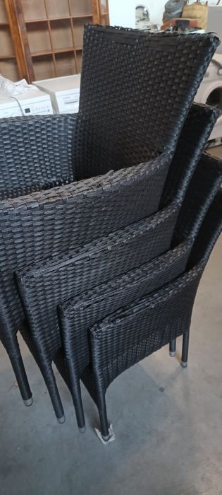 Krzesła ogrodowe z technorattanu – komplet 4 sztuki