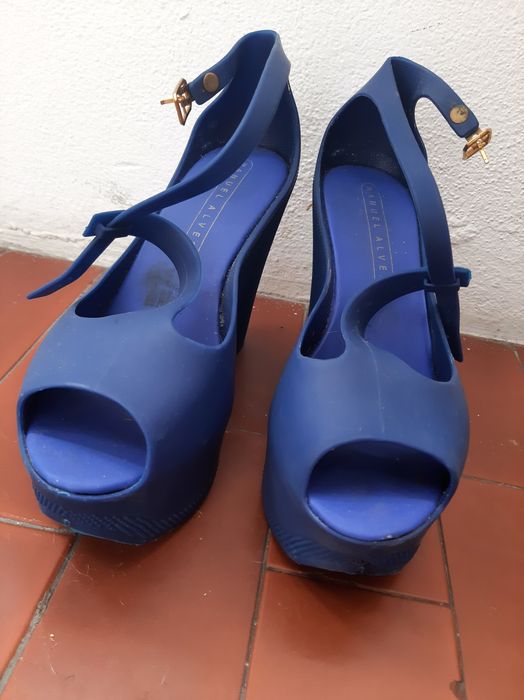 Sandália Azul plataforma