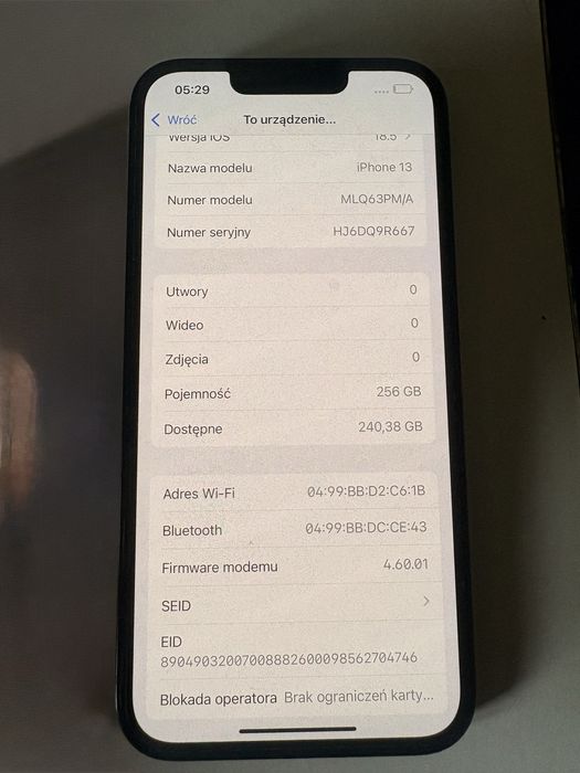 iphone 13 265gb 85%