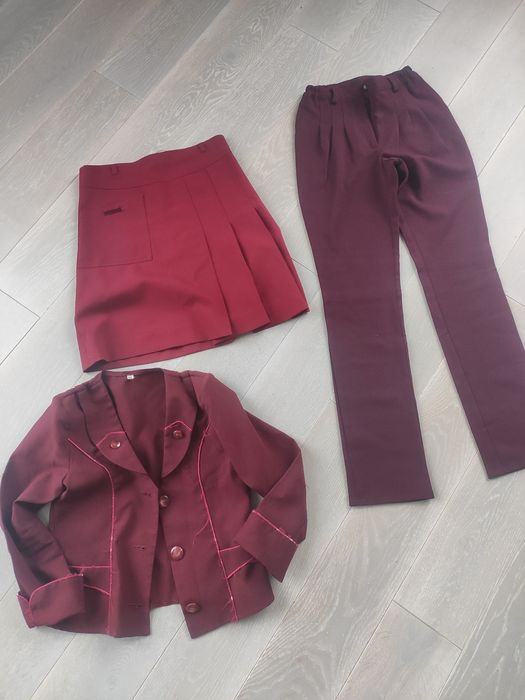 Шкільна форма бордова штани спідниця піджак