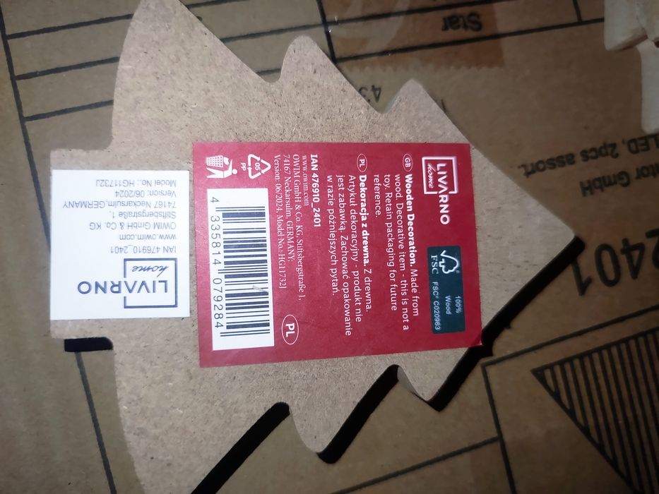A899 choinka drewniana dekoracja.