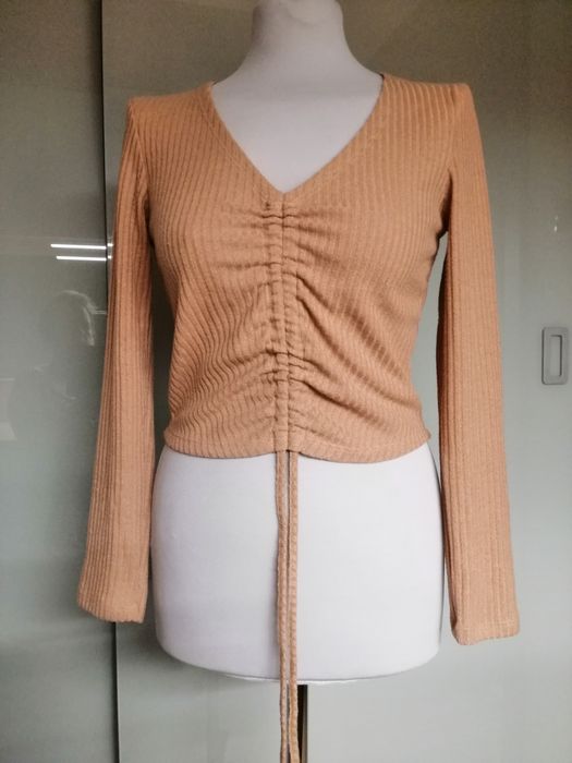 Bluzka damska S/36/8 Shein beżowa długi rękaw