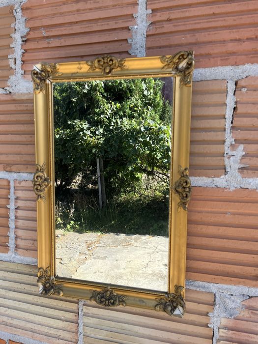 Lustro vintage Antyk dekoracja rama złocona ornamenty