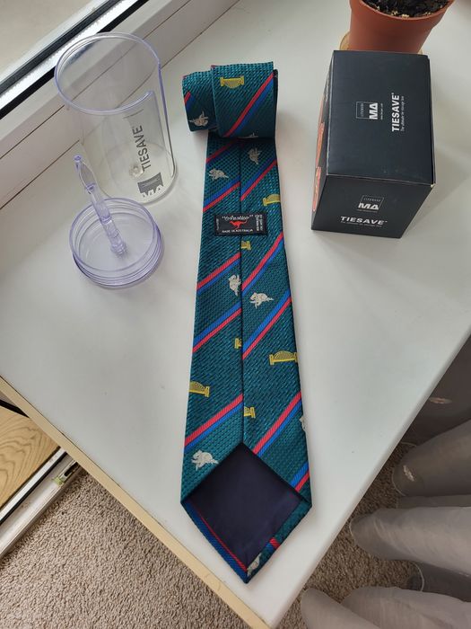 Новый Галстук Austico Австралия зелёный в футляре