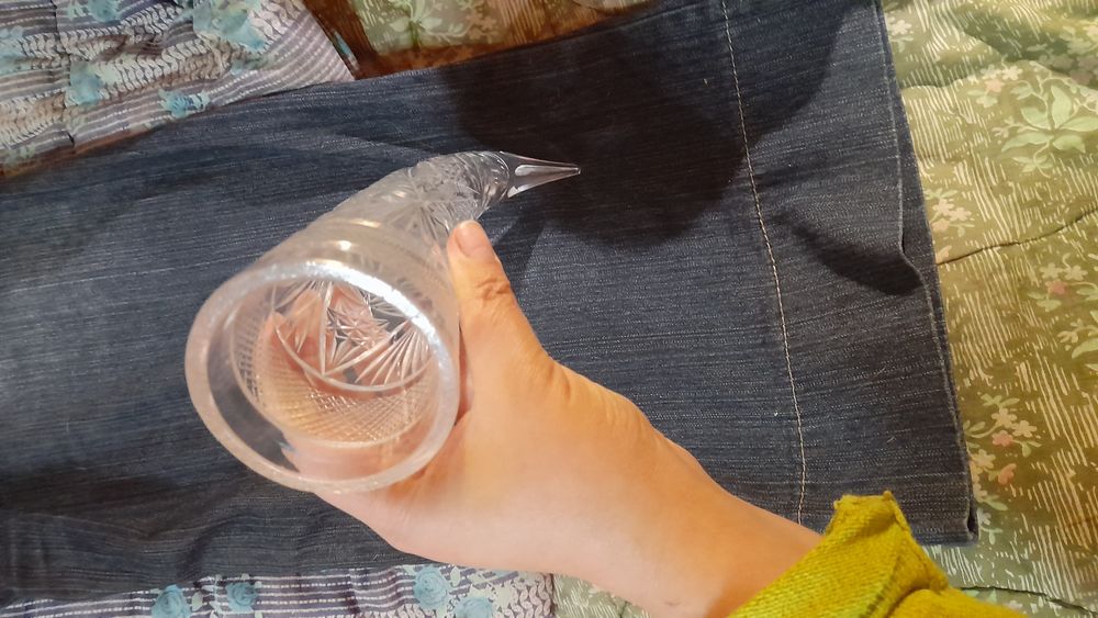 Хрустальный рог. 28 см