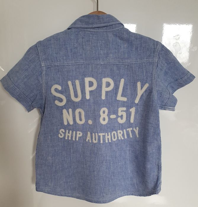 H&M-błękitna koszula dla chłopca z krótkim rękawem r.92cm