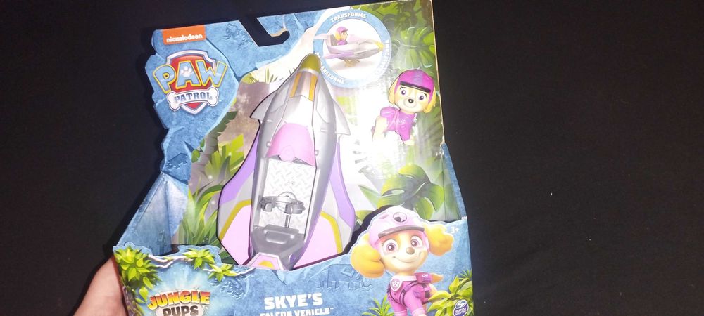 PAW Patrol Zestaw Psi Patrol Jungle Pups Pojazd Skye Falcon + figurka