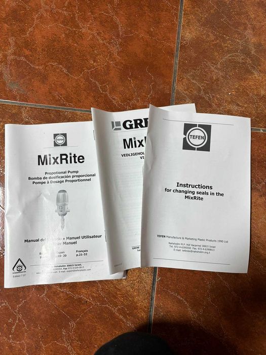 Pompa dozująca MixRite P-12512. By Pass 0,2%-2%