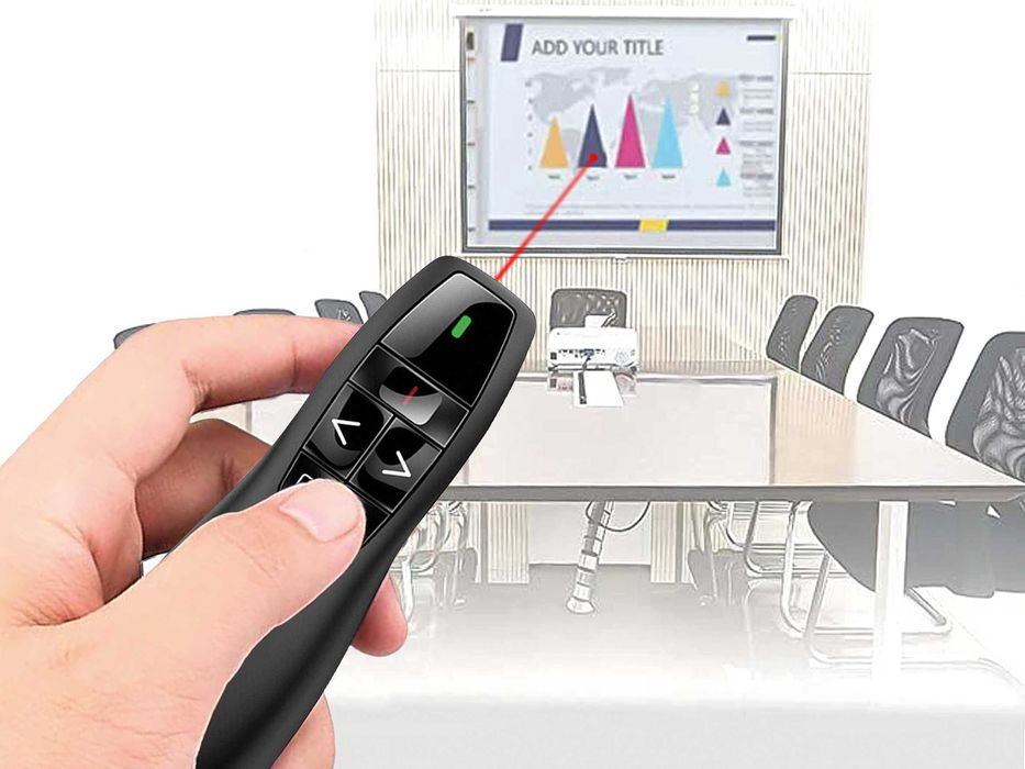 Apresentador PowerPoint sem fio Ponteiro Laser R400 2.4Ghz USB