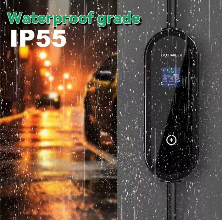 Зарядний пристрій EV CHARGER - GBT - 32а - 7,2 KW - 5.0 м кабель -