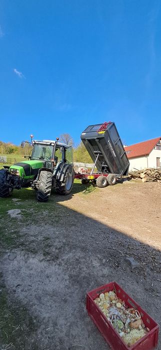 Usługi  transportowe ciagnikiem z przyczepą 8t