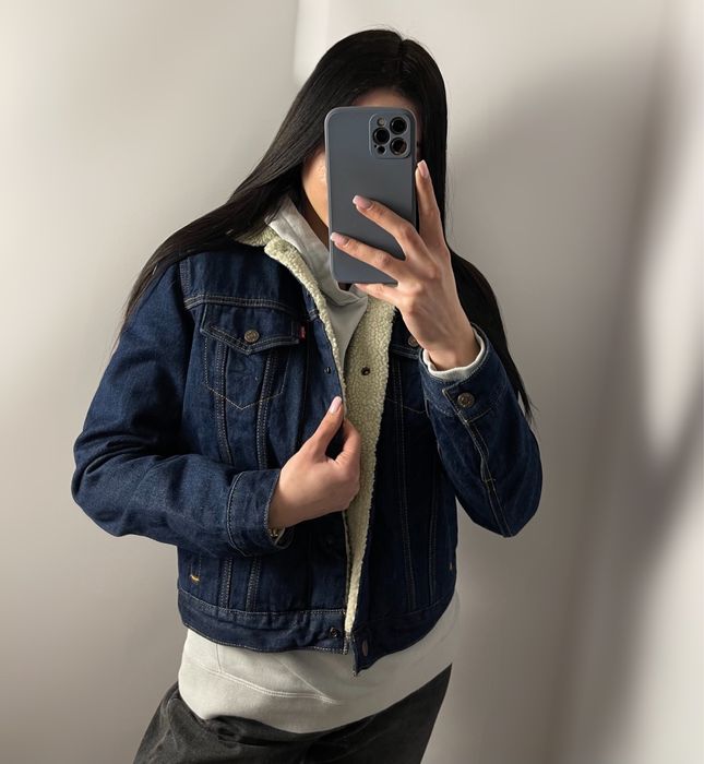 Шерпа levi’s джинсова куртка джинсовка левіс лівайс оригінал з хутром
