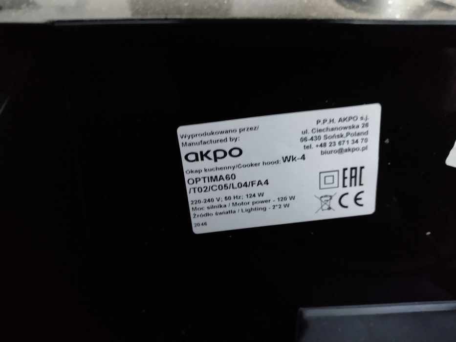 Okap skośny firmy AKPO