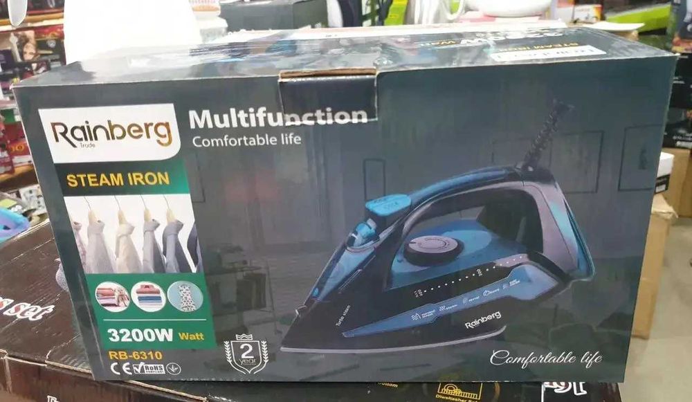 Утюг с керамической подошвой RAINBERG RB-6310 3200W