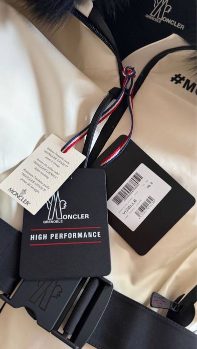 Костюм лижний жіночий Moncler (куртка та штани на пуху) білий