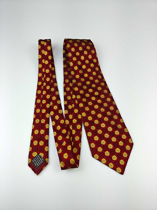 Gianni Versace czerwony jedwabny krawat wrz25