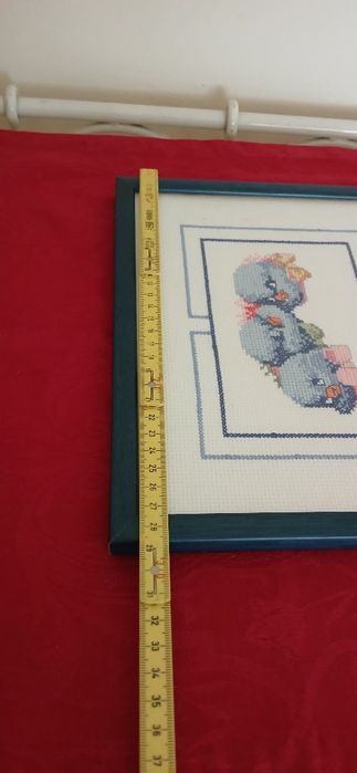 Quadro bordado a ponto cruz