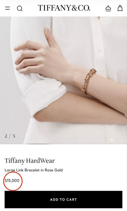 Pulseira Tiffany & Co. Rose Gold –  Large (20 cm)