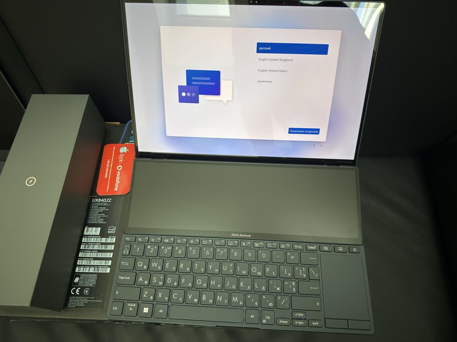 Ігровий потужний ZenBook ASUS ROG Zephyrus Duo LCD 14.5 120герц сенсорний, та другий 12.7д,  UX8402Z  32/2тв, два дисплеї, Офіційний Укр. стан нового!