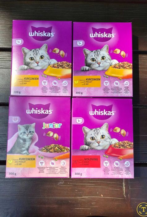 Zestaw 4 opakowań karmy dla kota Whiskas 300g
