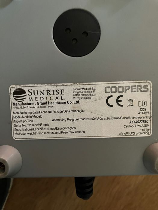 Colchão Antiescaras Sunrise com Compressor e Células de Ar Alternante