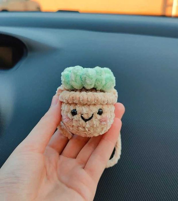 Hanging Plant Pot em Crochet | Amigurumi