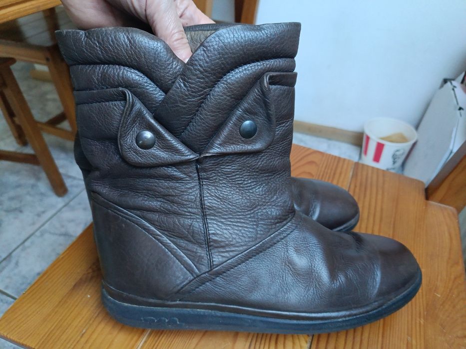 Skórzane męskie kozaki rozmiar 43
