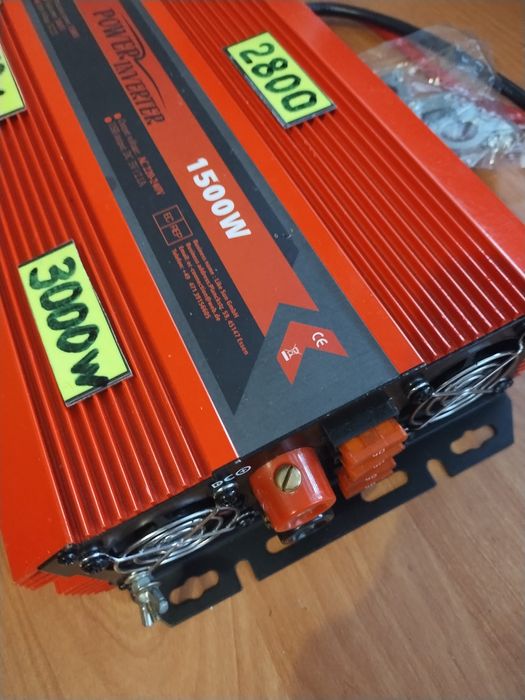 Інвертора 12,24 - 220 v.3000w.Сінус.
