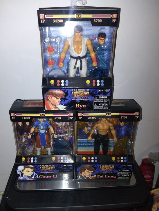 Street Fighter – Jada Toys (Ryu, Chun-Li e Fei Long)