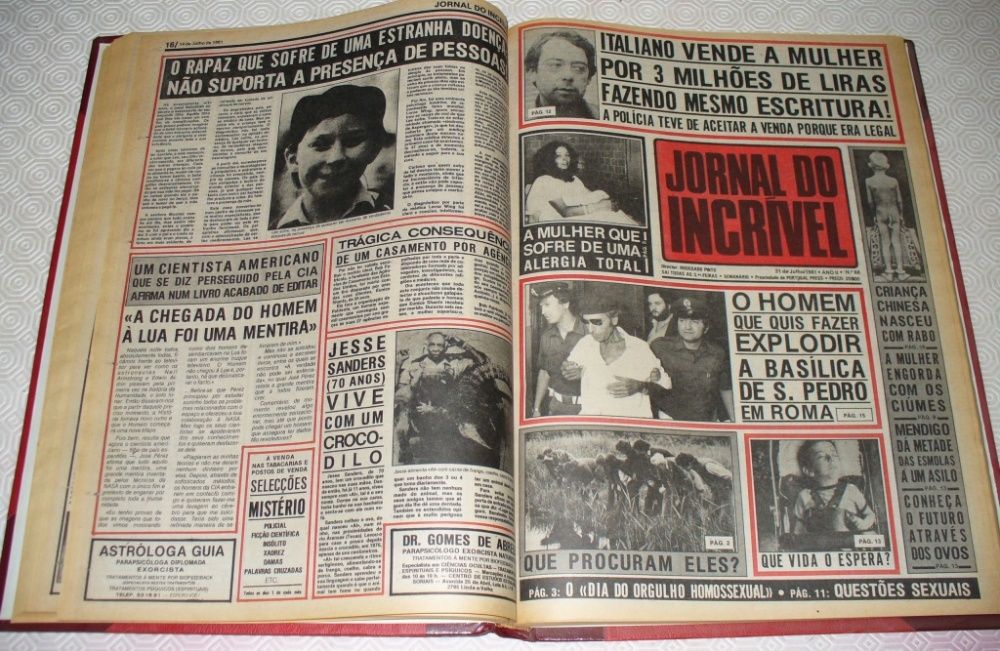 Jornal do Incrivel 4 vols encadernados nºs 79 a 182 capa dura