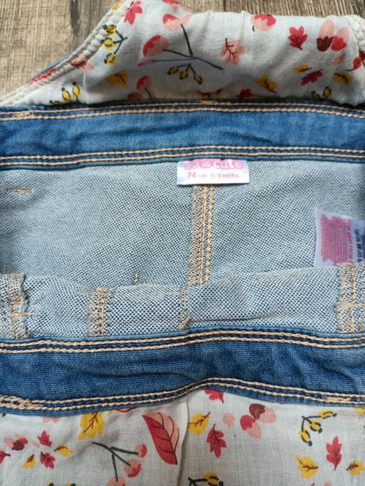 Spodnie jeansowe ogrodniczki Pepco jak nowe - rozm. 74 cm