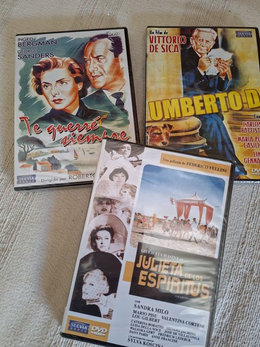 Três dvds Roberto Rosselini e Fellini e De Sica
