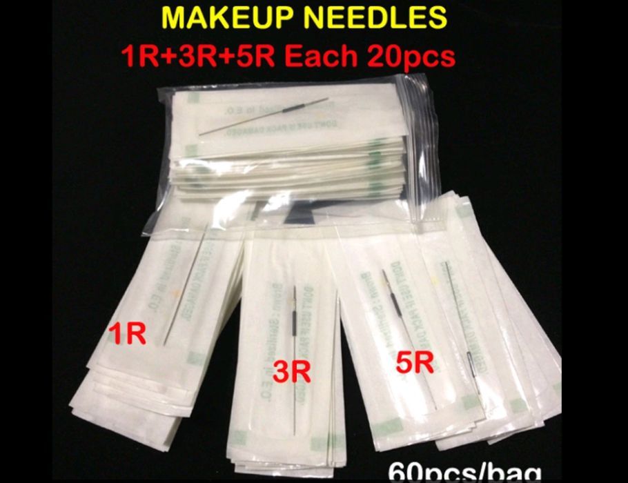 Agulhas para micropigmentação e microblading R1/R3/R5