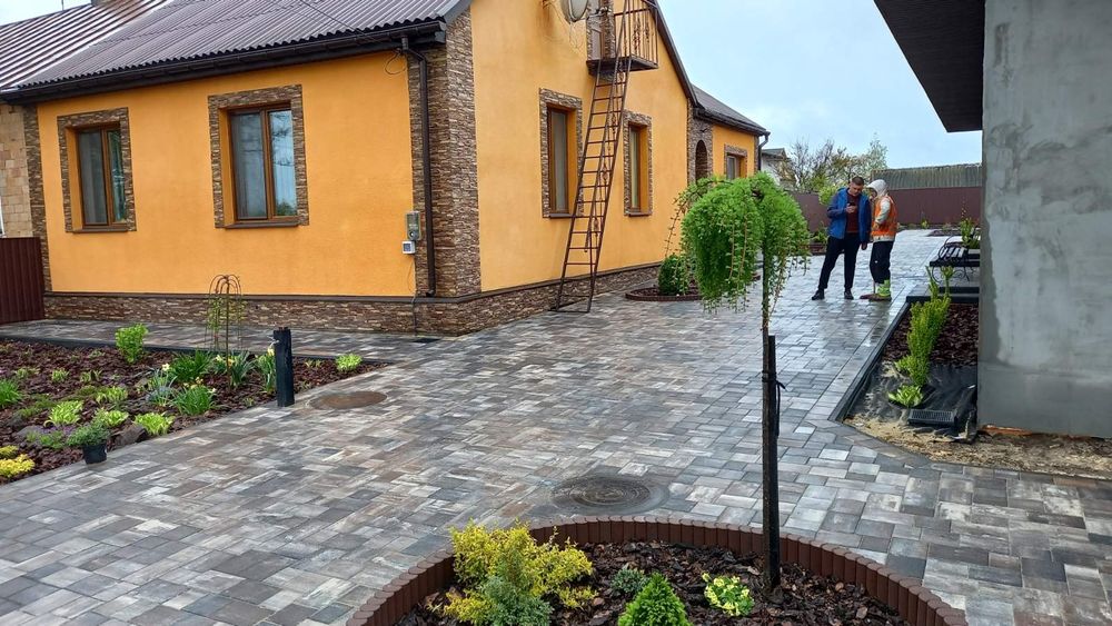 Бруківка, Блоки, Паркан,  відсів блок, Бордюри, ФЕМ тротуарна плитка