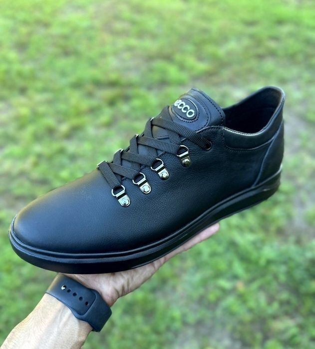 Кожаные мужские кроссовки,туфли. Ecco .