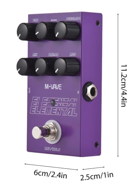 Педаль мульти-эффектов задержки/дилэй M-VAVE ELEMENTAL 9типов задержки
