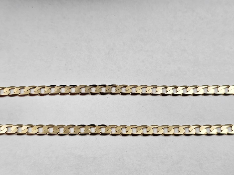 Złoty klasyczny łańcuszek PANCERKA pr.585 55cm 3mm / Plus Lombard Kłodzko