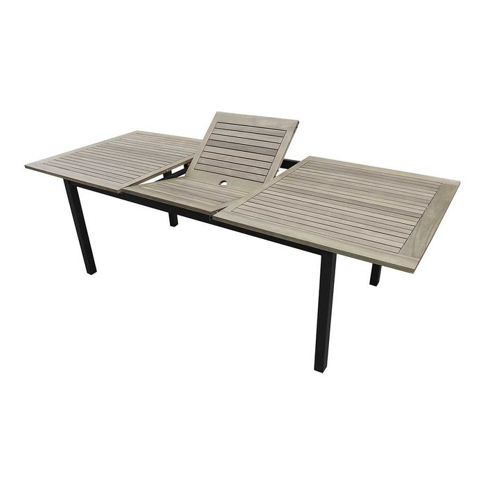 Stół ogrodowy akacja otwór na parasol rozkładany  240/180 x szer. 100 x wys. 75 cm