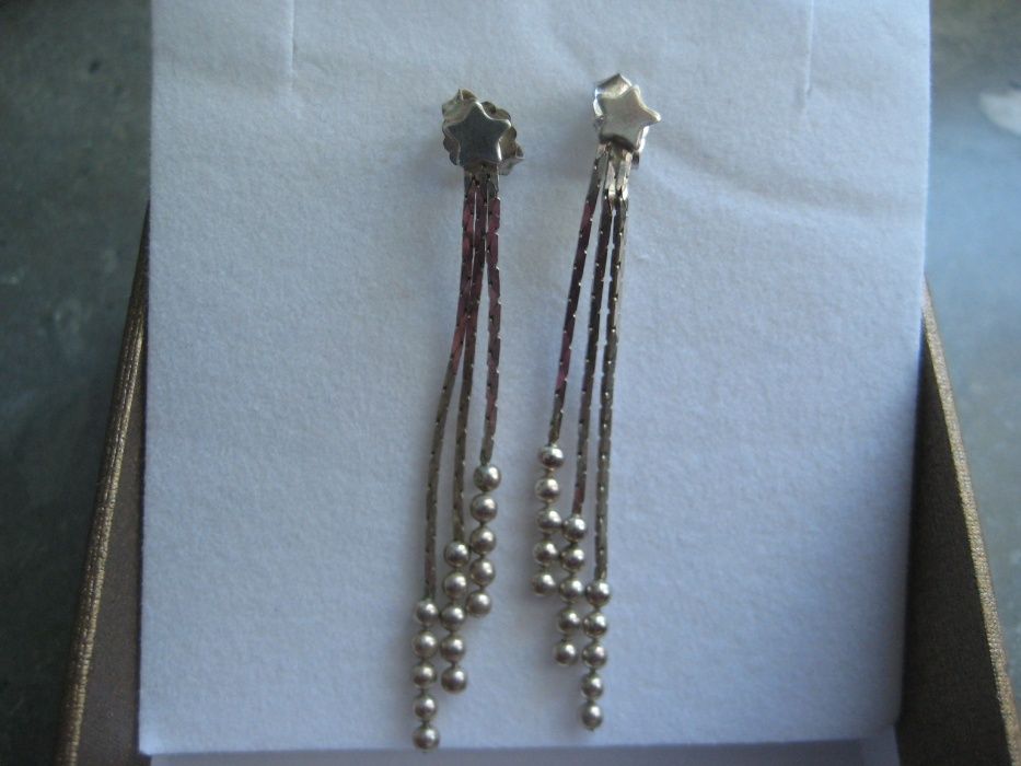 Brincos em prata contrastada pendentes(NOVOS)