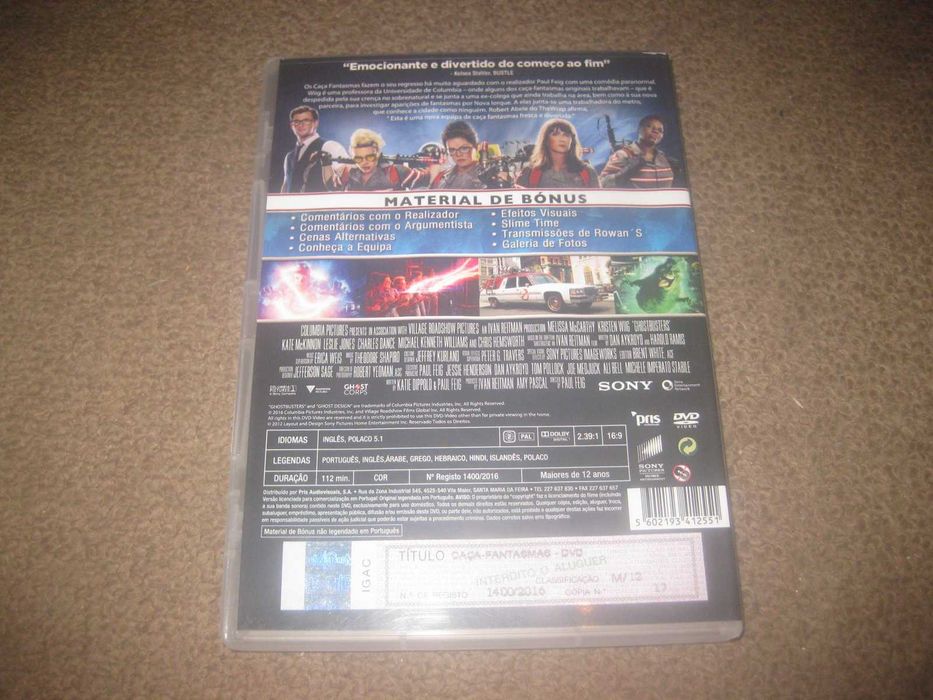 DVD "Caça-Fantasmas: Quem Você Vai Chamar" com Chris Hemsworth/Raro!