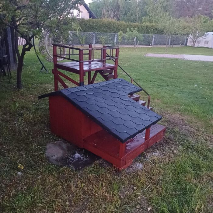 Buda dla psa z tarasem