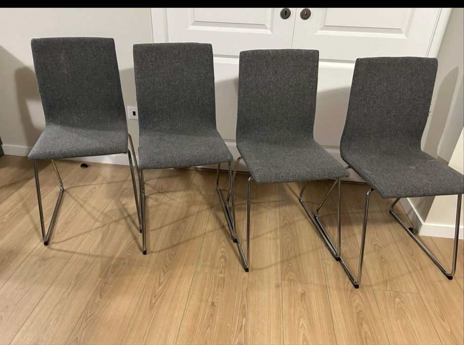 Cadeiras de refeição ergonómicas cinza