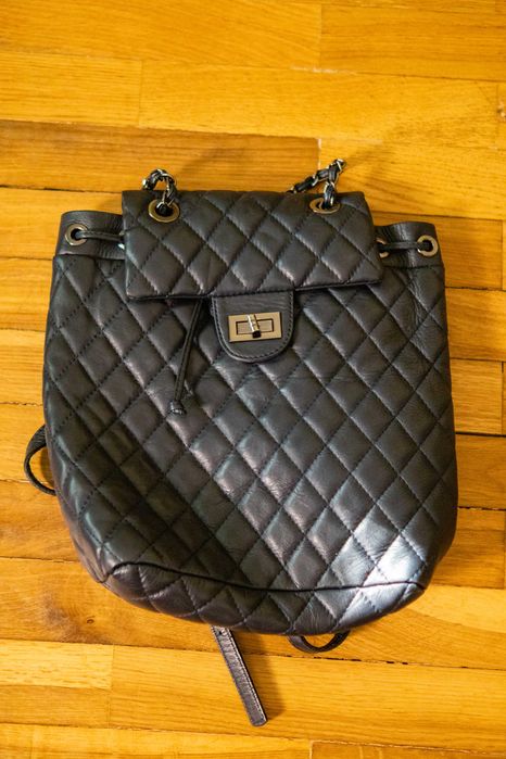 mochila Anna Luchini azul escura