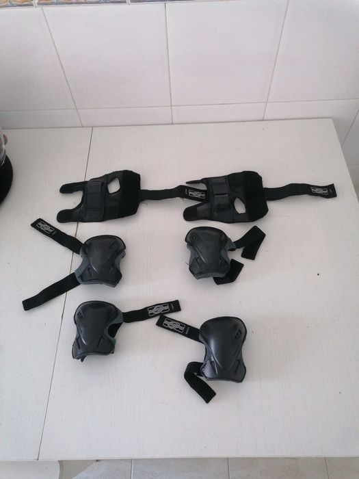 Rollerblade proteções criança joelhos cotovelos e mãos tamanho xxs