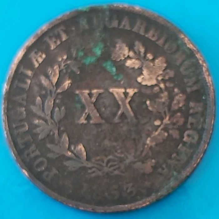 XX Reis de 1853, D. Maria ll