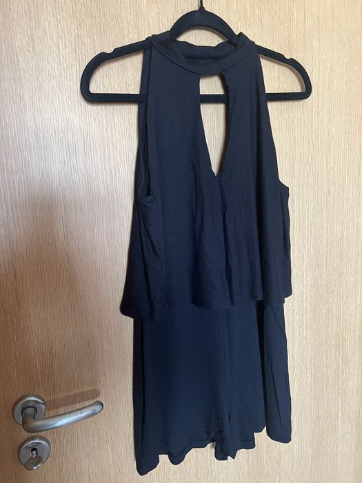Jumpsuit preto Pull&Bear