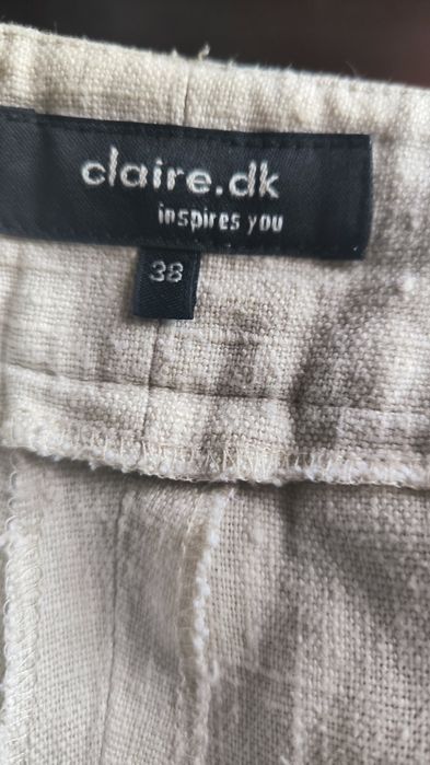 100% szerokie, lniane spodnie claire.dk, r. M