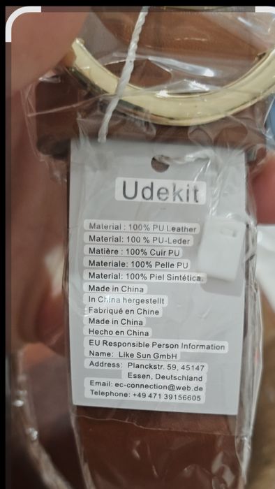 Pasek damski brązowy