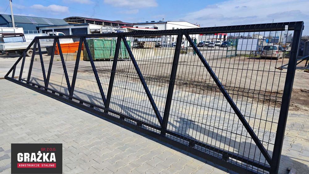 Brama przesuwna 6m panel 3D ocynk ogniowy i kolor PRODUCENT!