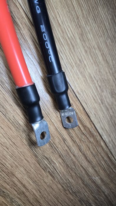 Силовые кабели 4 AWG (силиконовые, 50 см, с наконечниками)